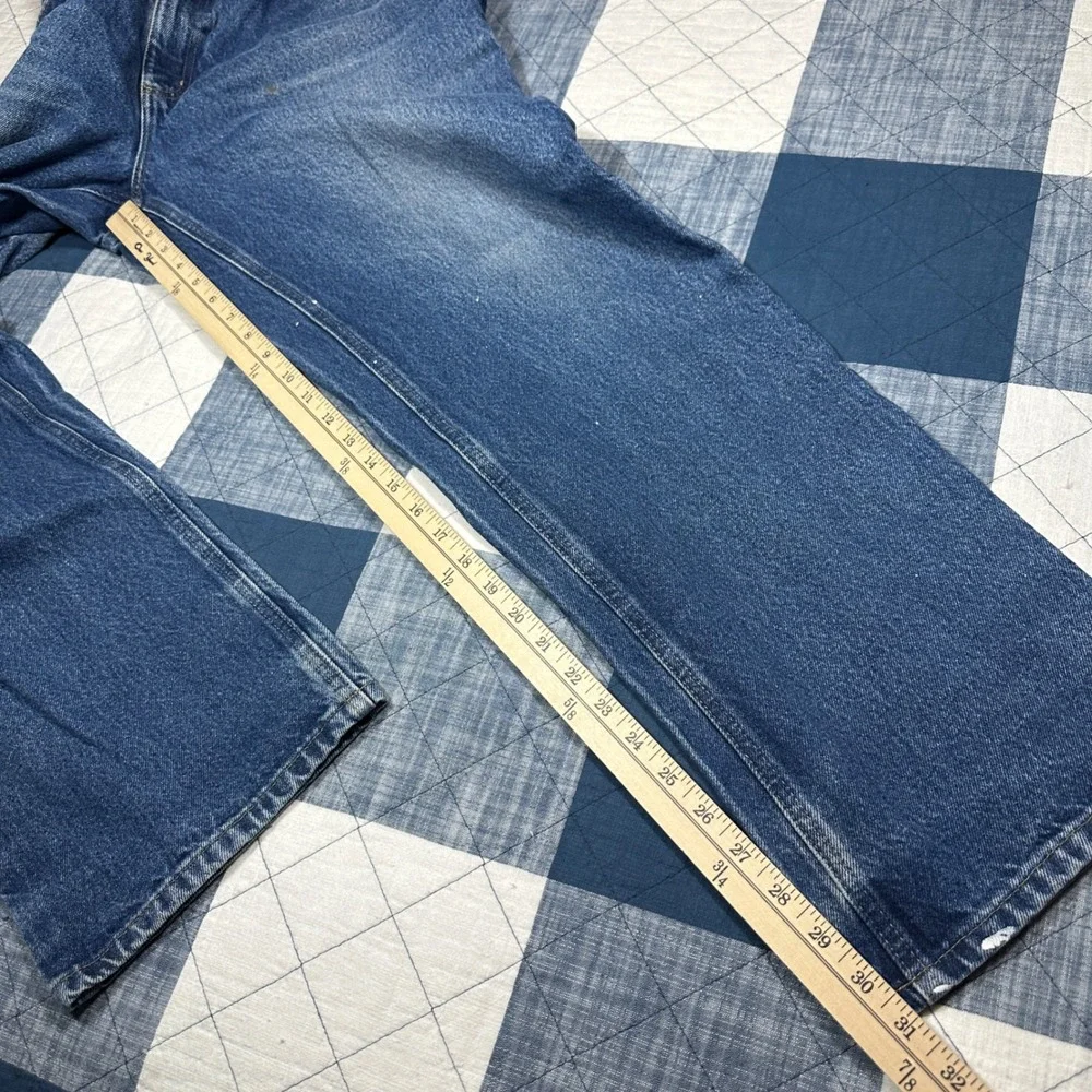 Carhartt Relaxed Fit Jeans Mens 38x32 Blue Denim Straight Leg Workwear 381-83